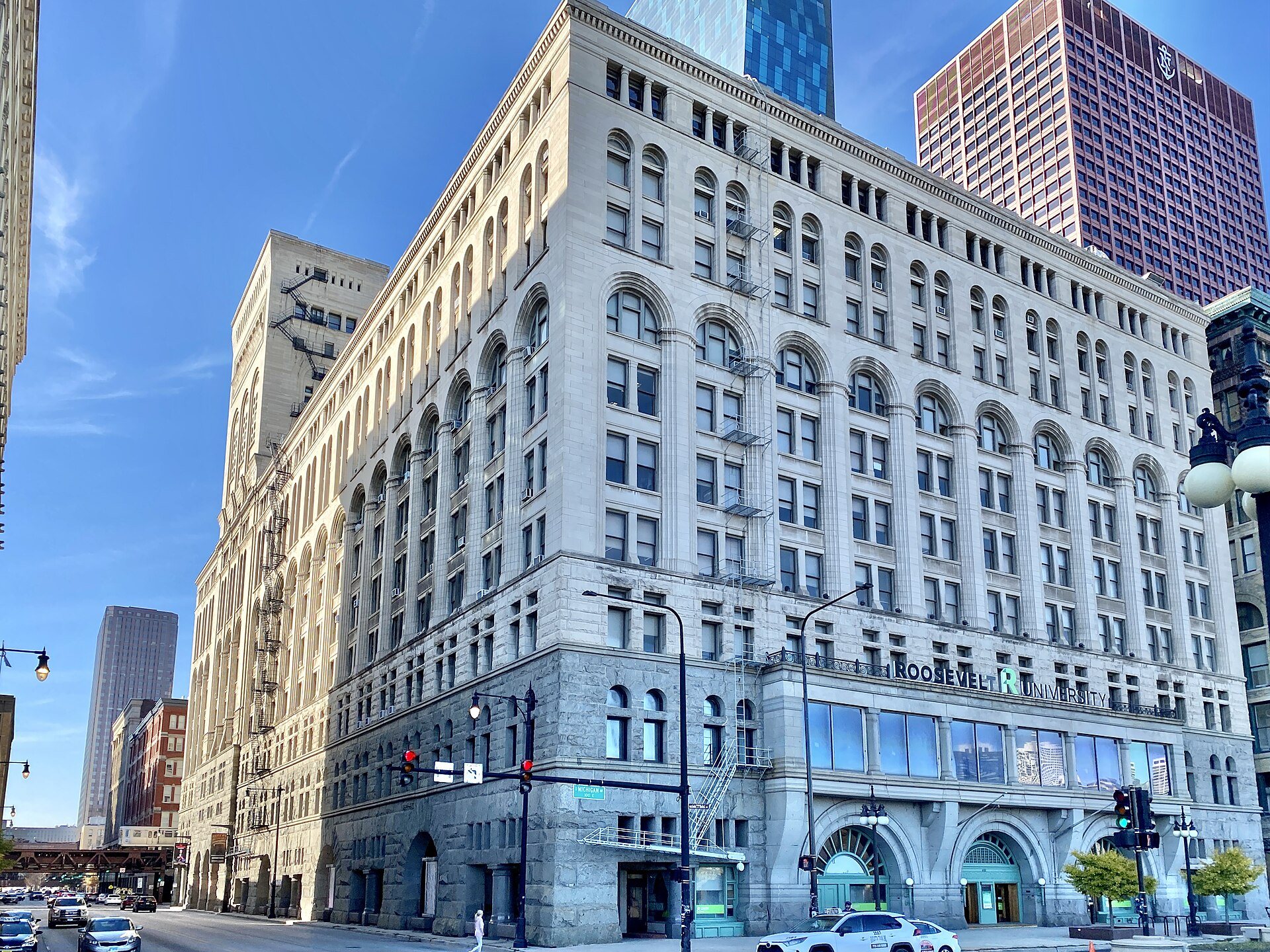 The Auditorium Building from Michigan Avenue
