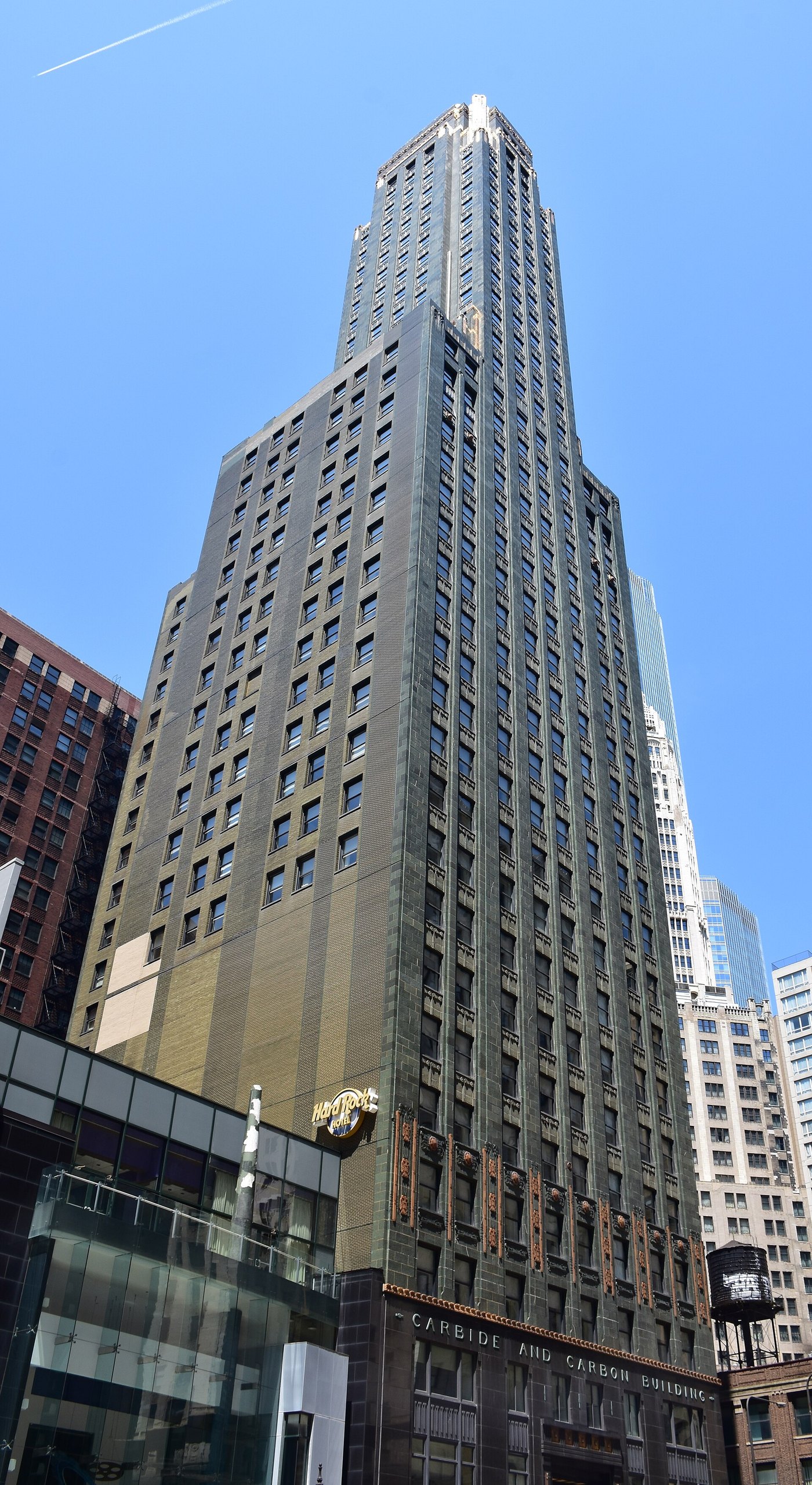 The tower in May 2016, when it was the Hard Rock Hotel