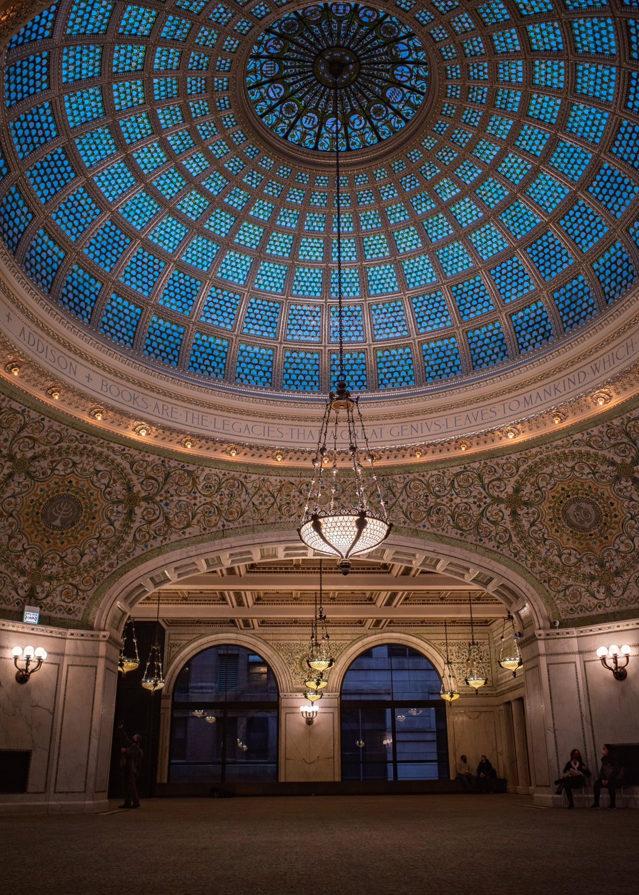 Preston Bradley Hall beneath its glass dome in 2021.