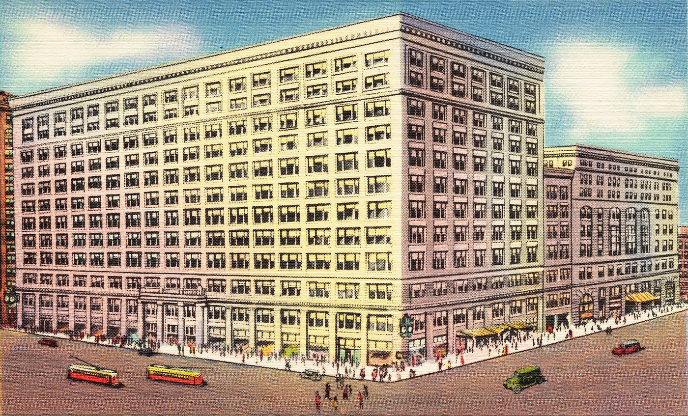 A Tichnor Brothers postcard of the Marshall Field & Company store on State Street