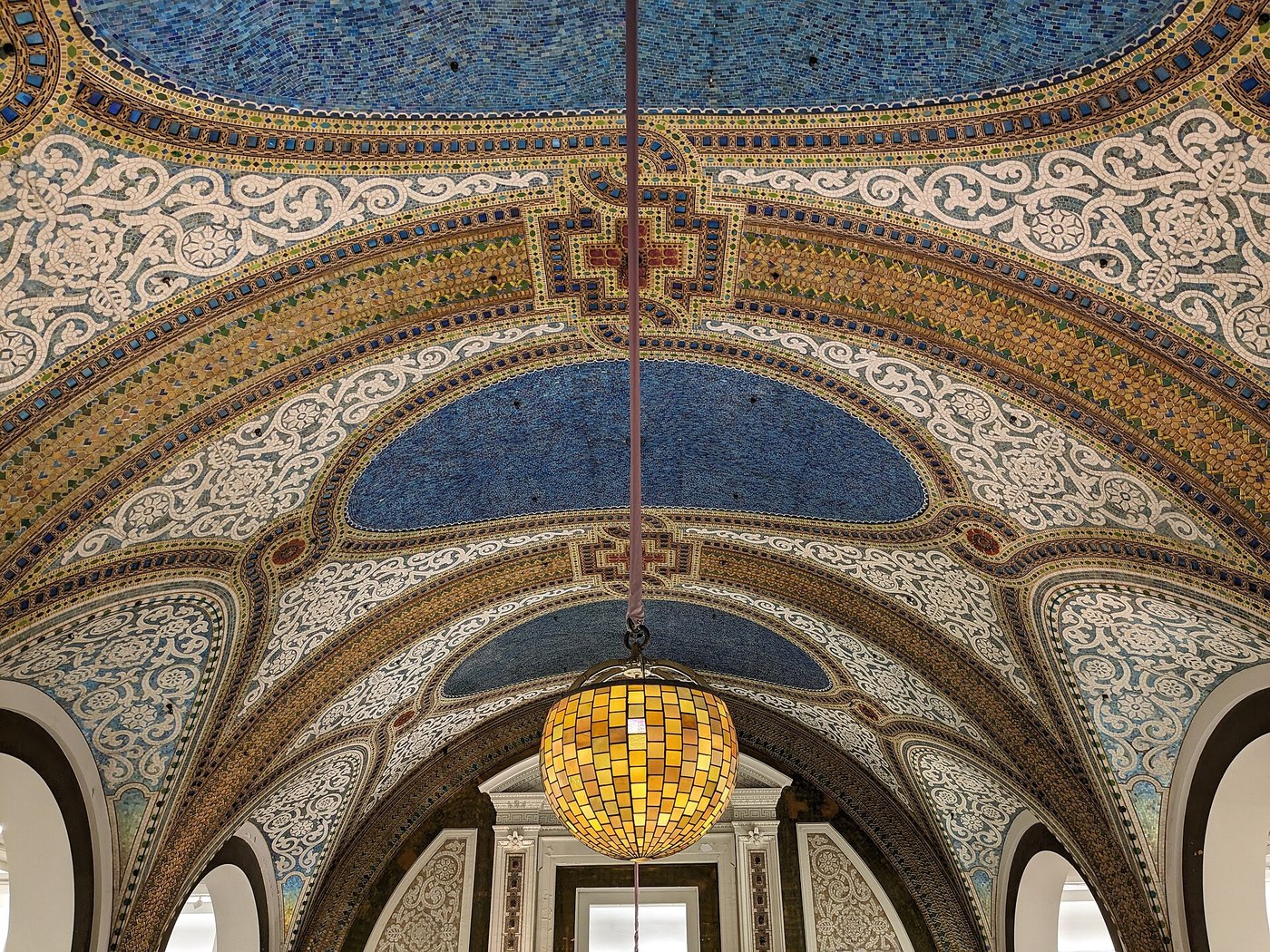 The Tiffany dome inside the State Street store