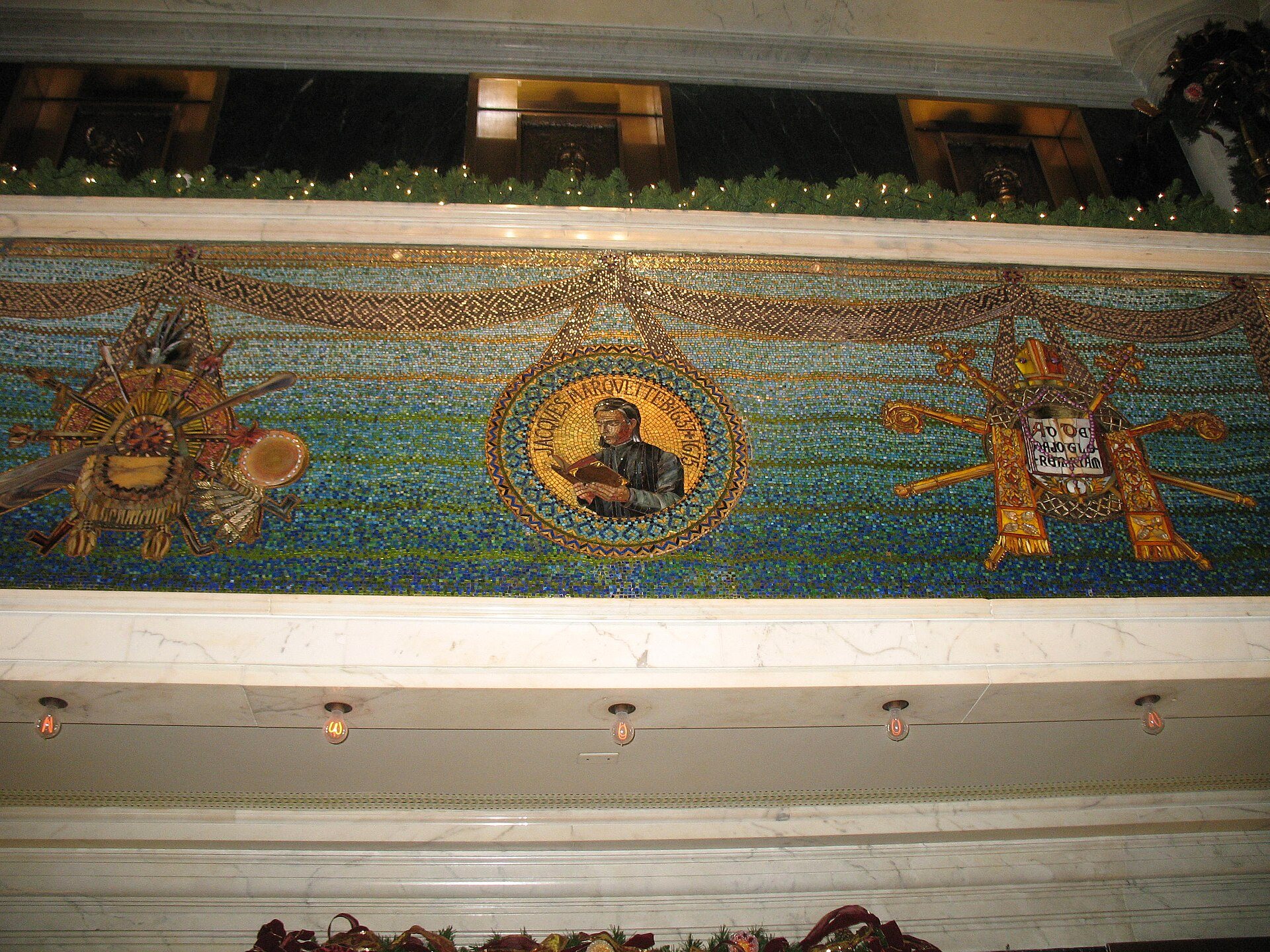 Detail of the lobby mosaic