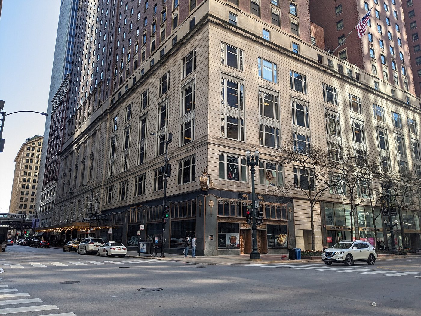 Vacant ground-floor retail space facing State and Monroe streets