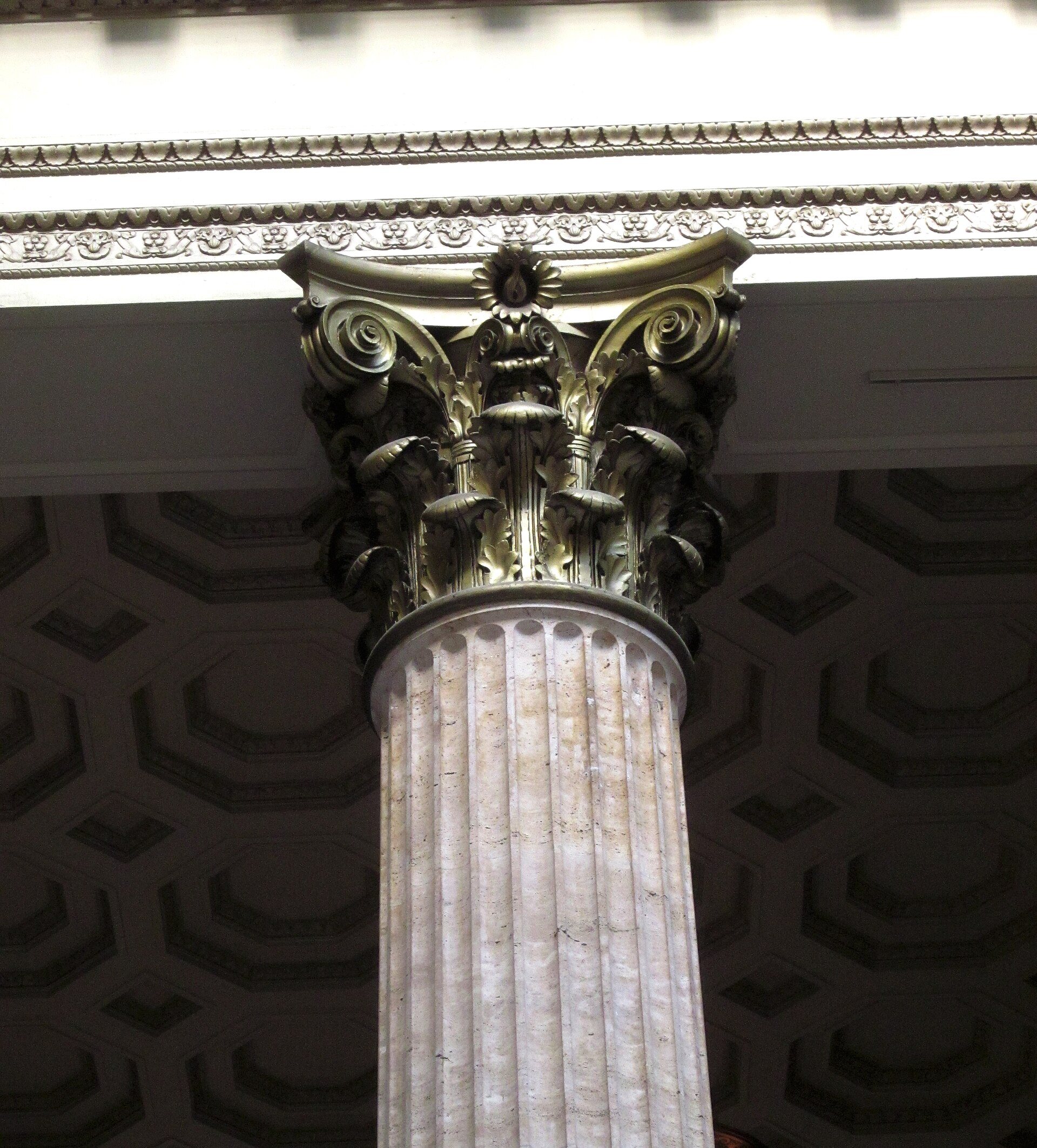 A column capital on Canal Street